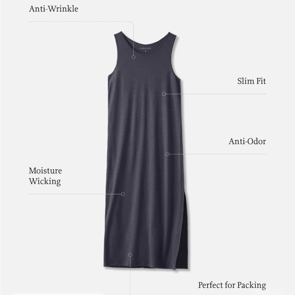 Sleeveless Black Midi Dress - Picture 2 of 6